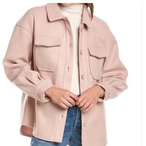 Anthropologie Avec Les Filles Shacket Dusty Pink Button Up Shirt Jacket NWT‎